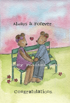 WEDDING ALWAYS AND FOREVER CARD