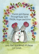 WEDDING FAITH HOPE AND LOVE CARD