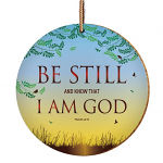 BE STILL CERAMIC HANGING DECORATION 