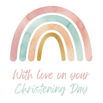 WITH LOVE ON YOUR CHRISTENING DAY GREETINGS CARD