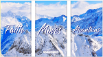 SET OF 3 WALL PLAQUES FAITH MOVES MOUNTAINS