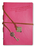 CLOTHED IN STRENGTH JOURNAL WITH WRAP & BOOKMARK